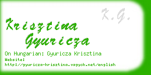 krisztina gyuricza business card